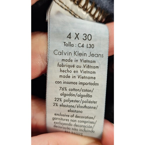 Calvin klein size 4x30 stretch polyester career casual jeans * - Picture 4 of 8